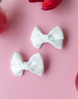Bow Hair Clips Set - Wit - Noefie