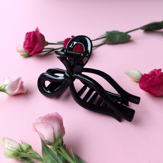 Bow Lovers Claw Clip Black - Noefie