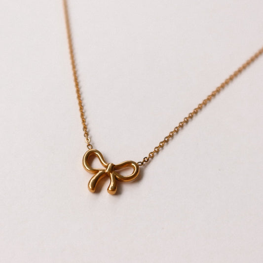 Bow Necklace - Gold - Noefie