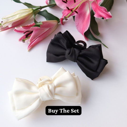 Bundle Offer B&W Bow Claw Clips - Noefie