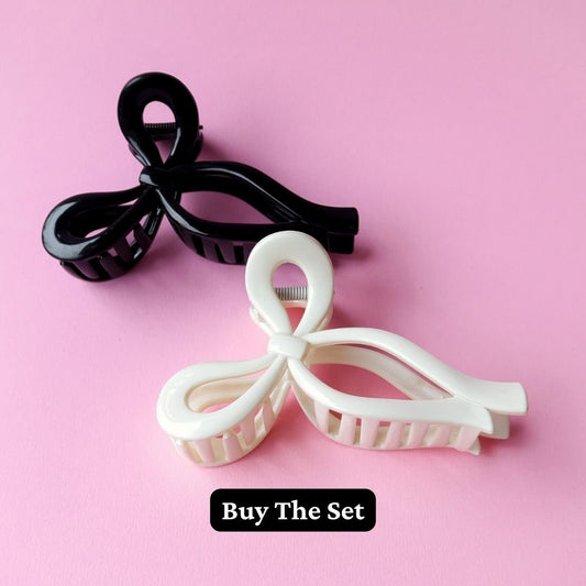 Bundle Offer B&W Bow Lovers Claw Clips - Noefie