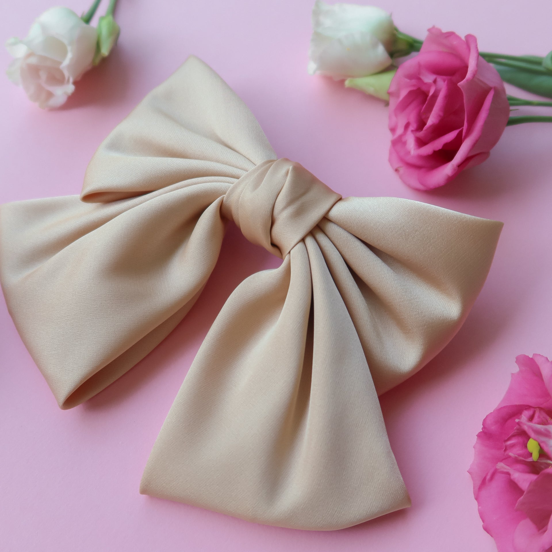 Hair Bow Taupe - Noefie