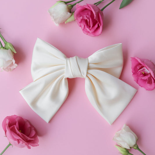 Hair Bow White Small - Noefie