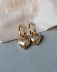 Hoop Earrings with Heart - Goud - Noefie