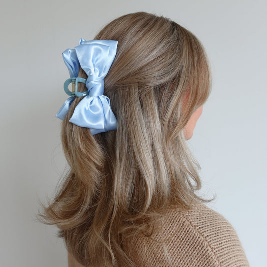 Bow Bliss Claw Clip Blue - Noefie