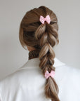 Bow Hair Clips Set Pink - Noefie