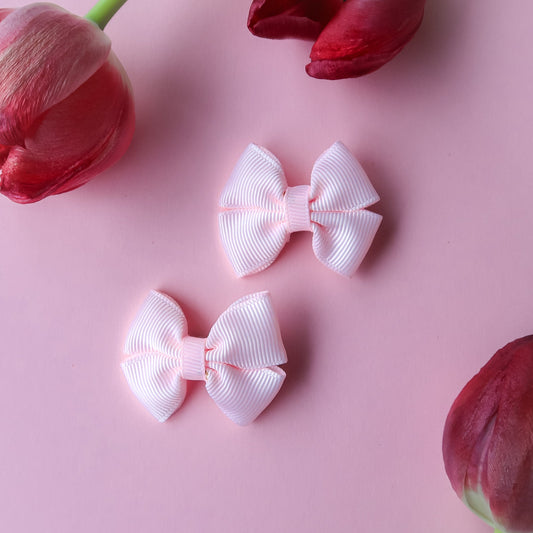 Bow Hair Clips Set Pink - Noefie