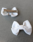 Bow Hair Clips Set White - Noefie