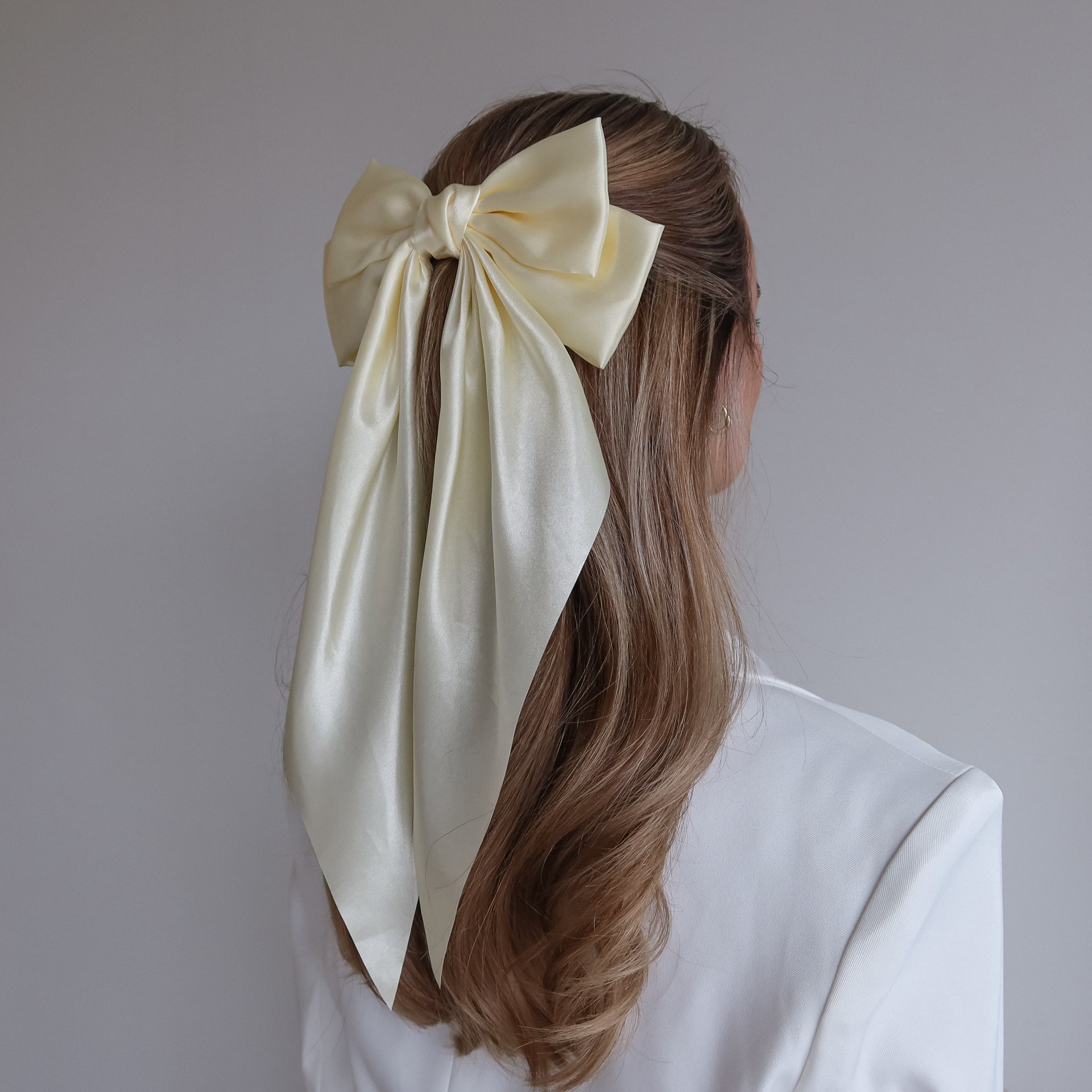 Hair Bow Off White Large - Noefie