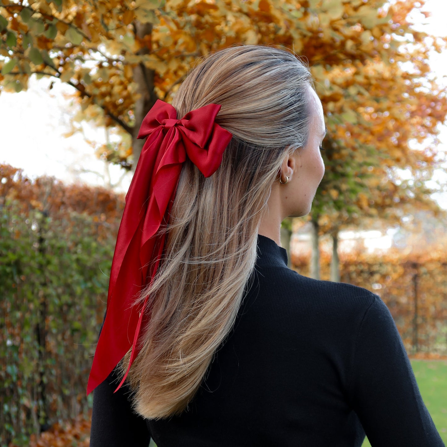Hair Bow Red Large - Noefie