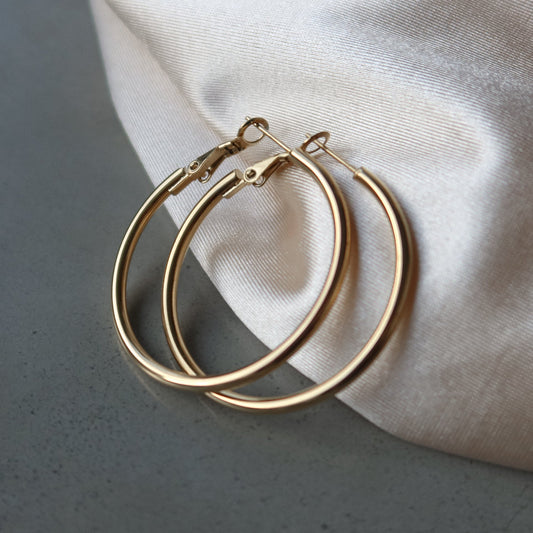 Hoop Earrings Gold - Noefie