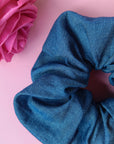 Denim Scrunchie - Blauw