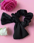 Bow Scrunchie - Zwart