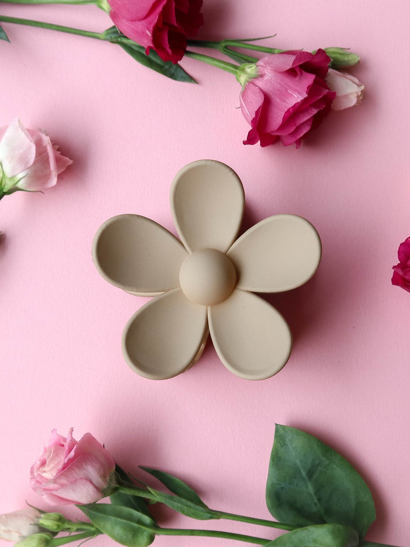 Blossom Bloom Hair Clip - Beige - Noefie