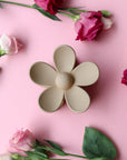 Blossom Bloom Hair Clip - Beige - Noefie