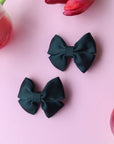 Bow Hair Clips Set - Zwart - Noefie