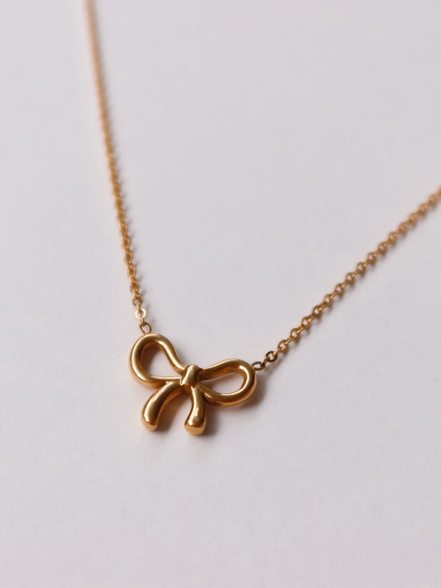 Bow Necklace - Goud - Noefie