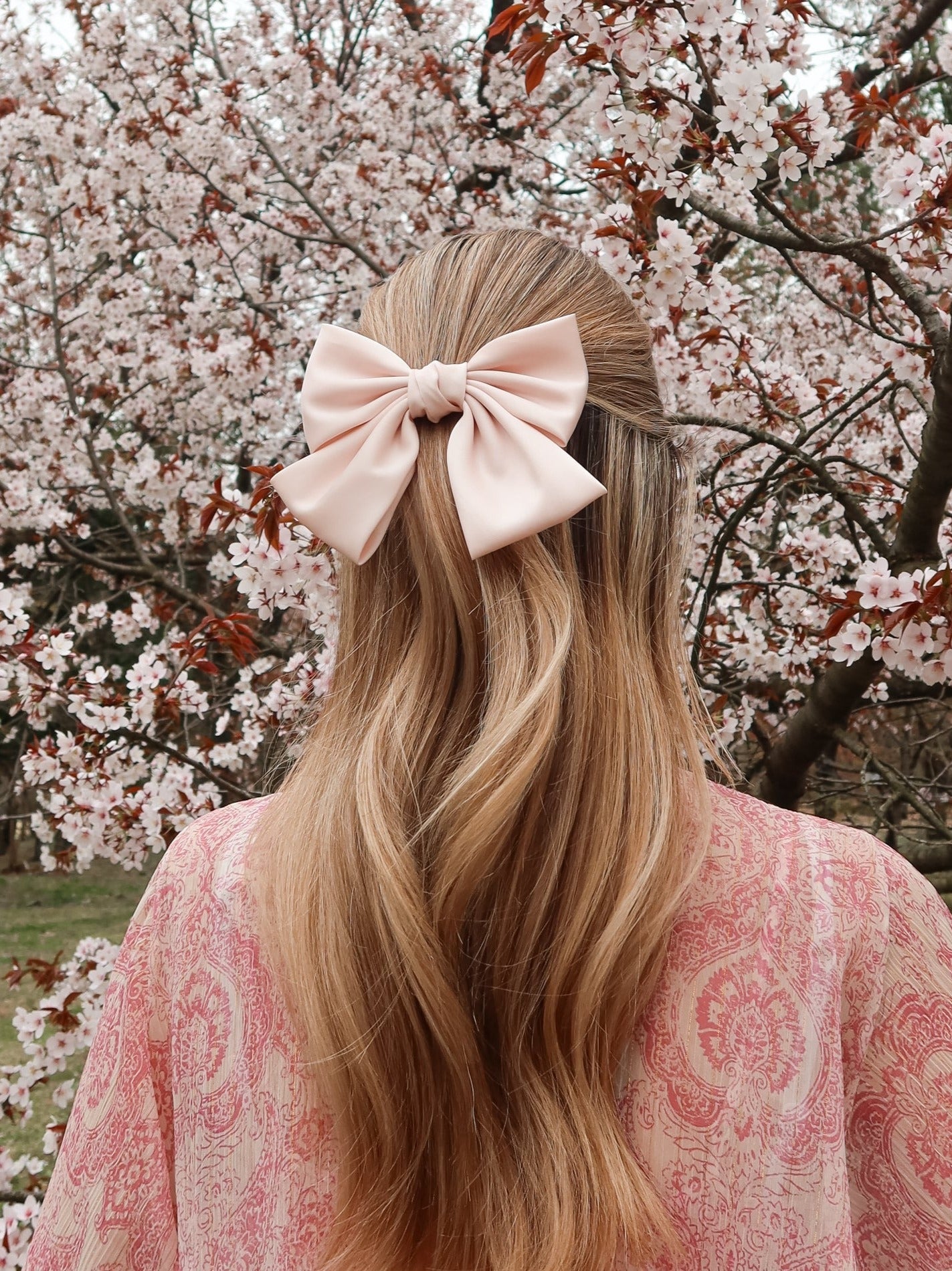 Hair Bow Baby Pink - Noefie