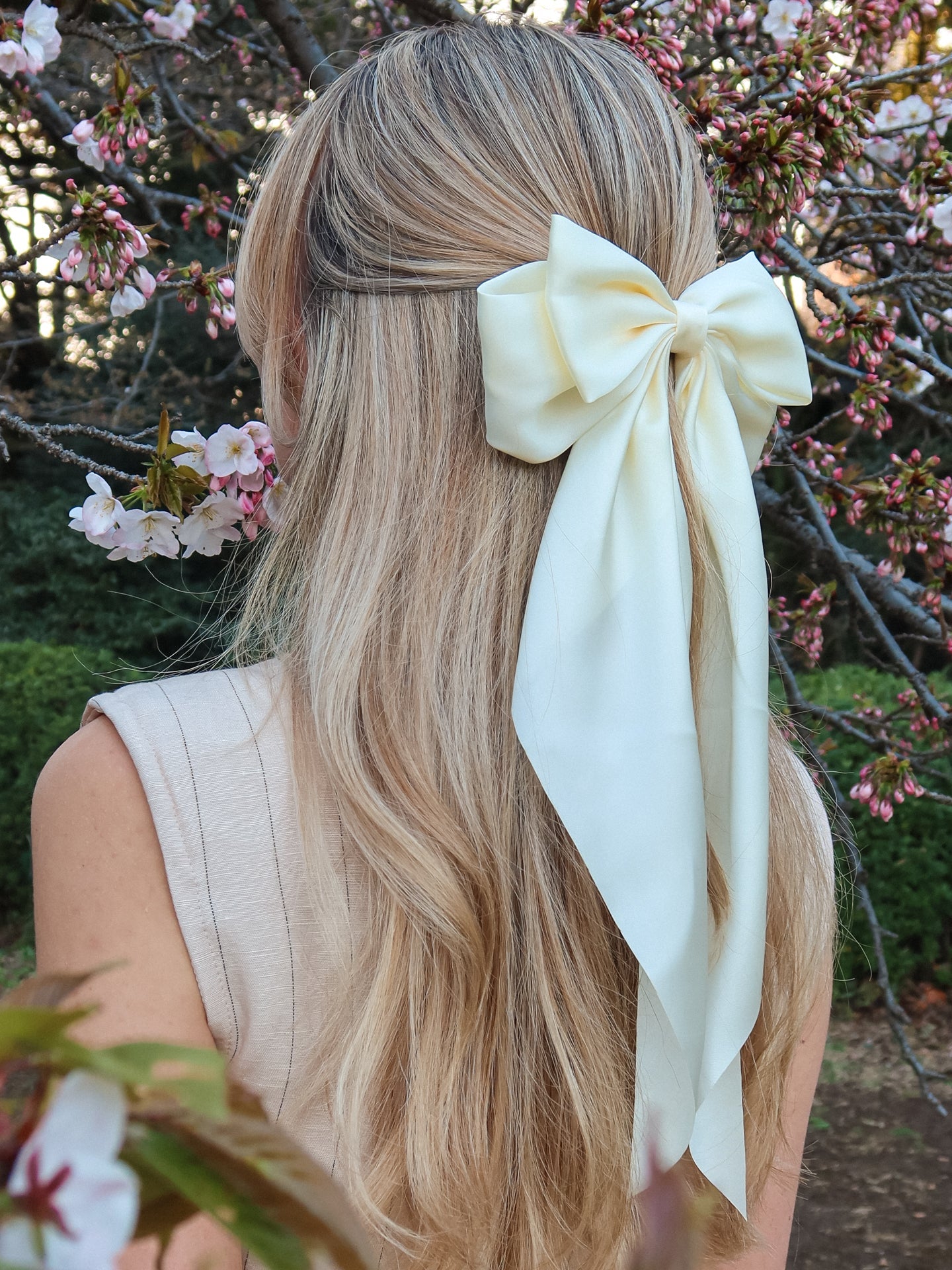 Hair Bow - Wit XL - Noefie