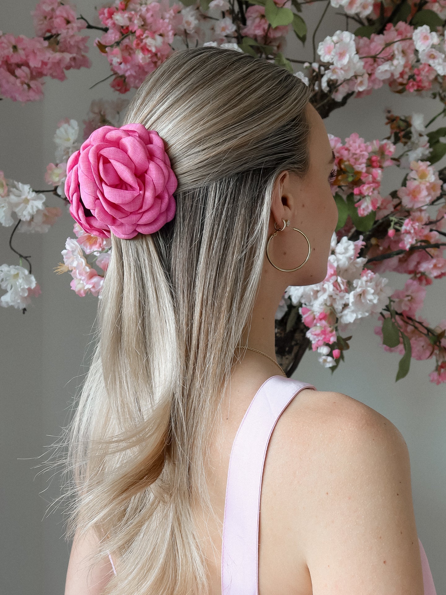 Rose Claw Clip - Fuchia Roze - Noefie