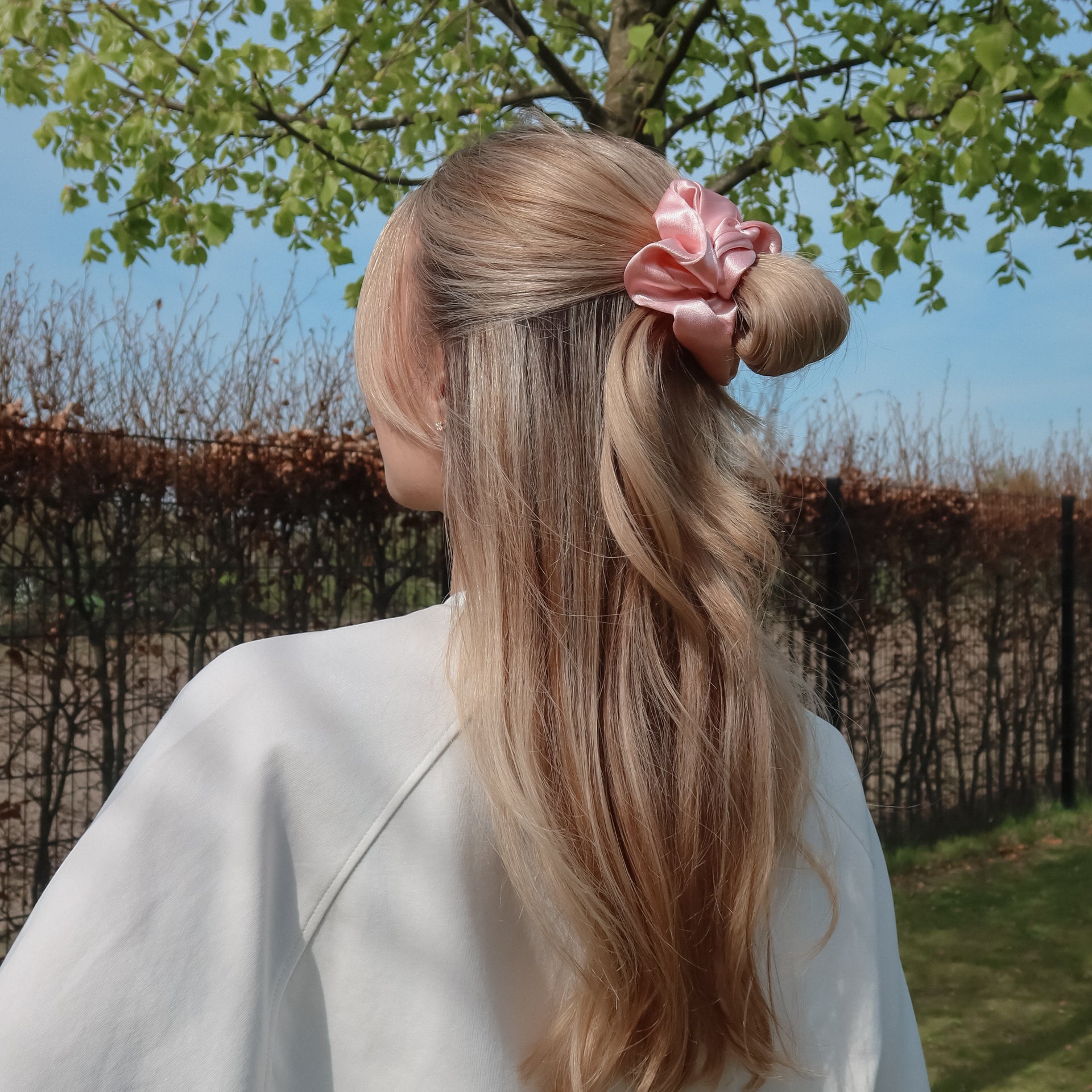 Silk Scrunchie Pink - Noefie