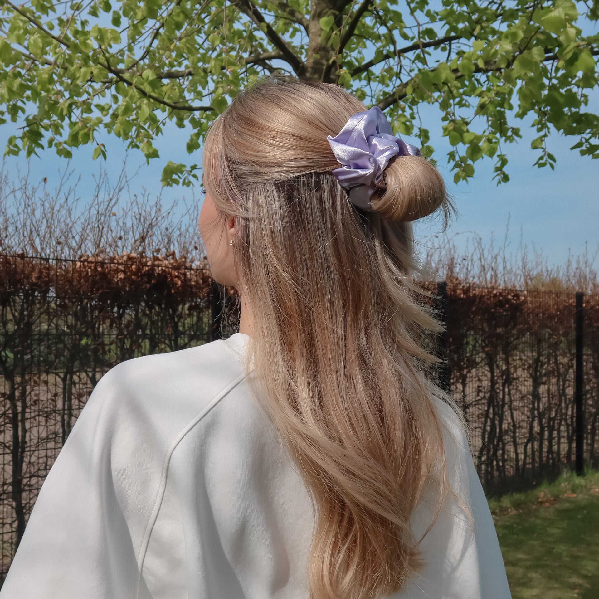 Silk Scrunchie Purple - Noefie