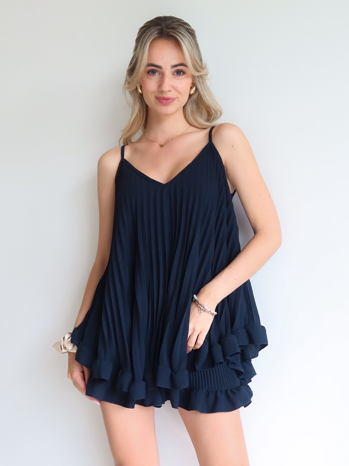 Two - Piece Ruffle Set - Donker Blauw - Noefie