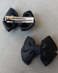 Bow Hair Clips Set Black - Noefie